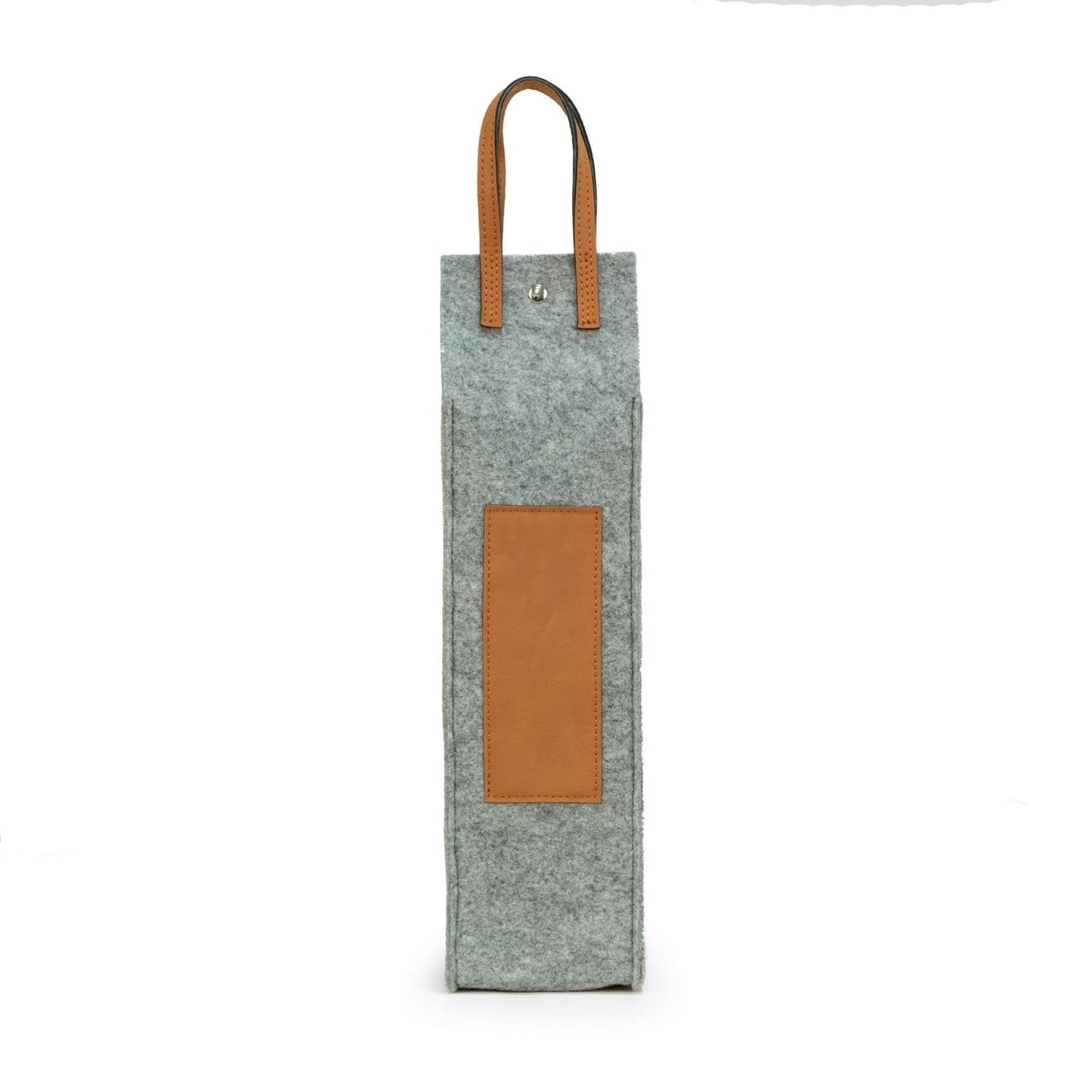 Bey-Berk International BS113N Wine Caddy with Grey Felt & Brown Triming