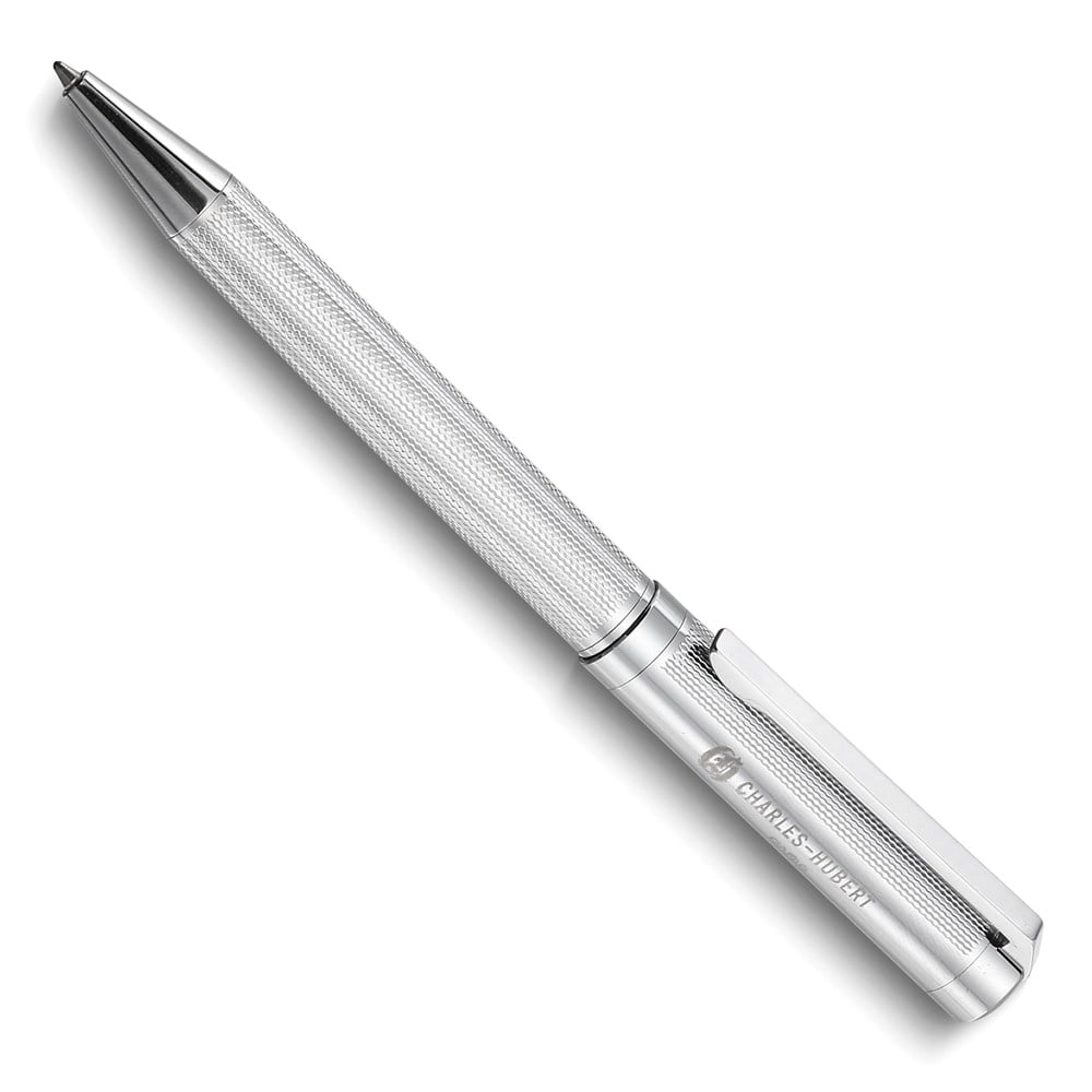 Charles-Hubert Chrome Textured Finish Ballpoint Pen QGM13656