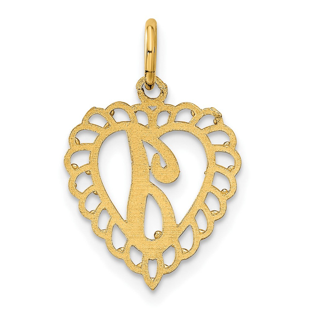 10k Initial J Charm Yellow Gold