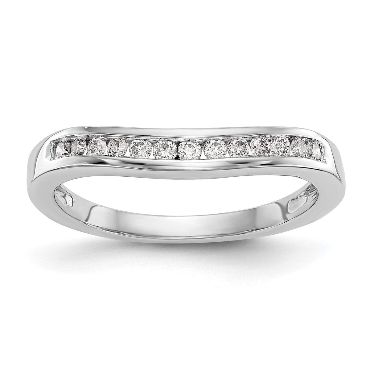 14k White Gold 1/5 carat Lab Grown Diamond VS/SI+ G+ Complete Fashion Band