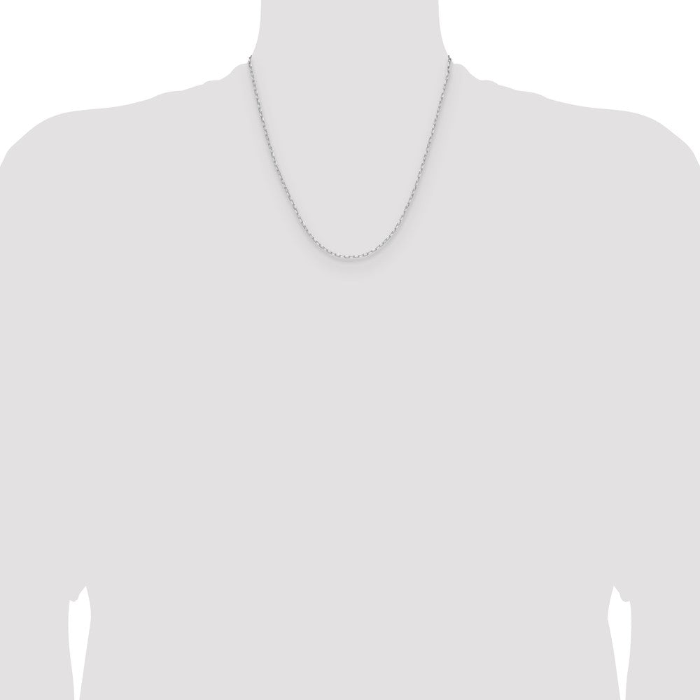 Sterling Silver Rhodium-plated 2.0mm D/C Forzantine Chain