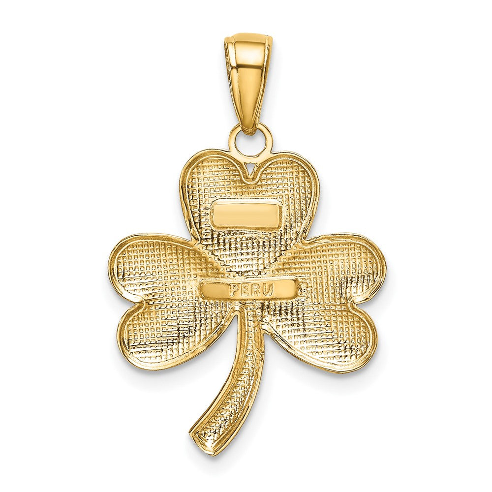 10k Shamrock Charm Yellow Gold