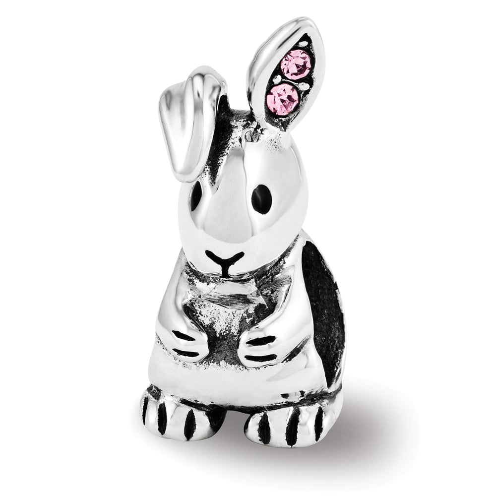 Sterling Silver Reflections Crystals Bunny Bead
