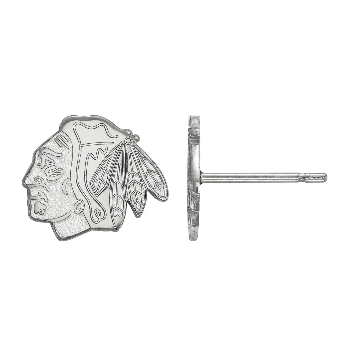 Sterling Silver NHL Chicago Blackhawks XS Post Earrings
