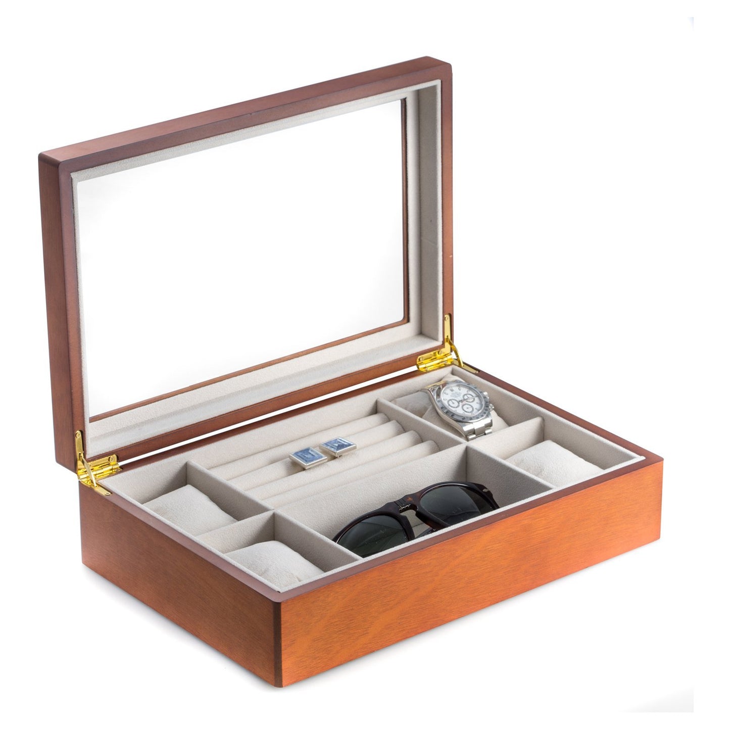 Brown Jewelry/Watch Storage and Valet