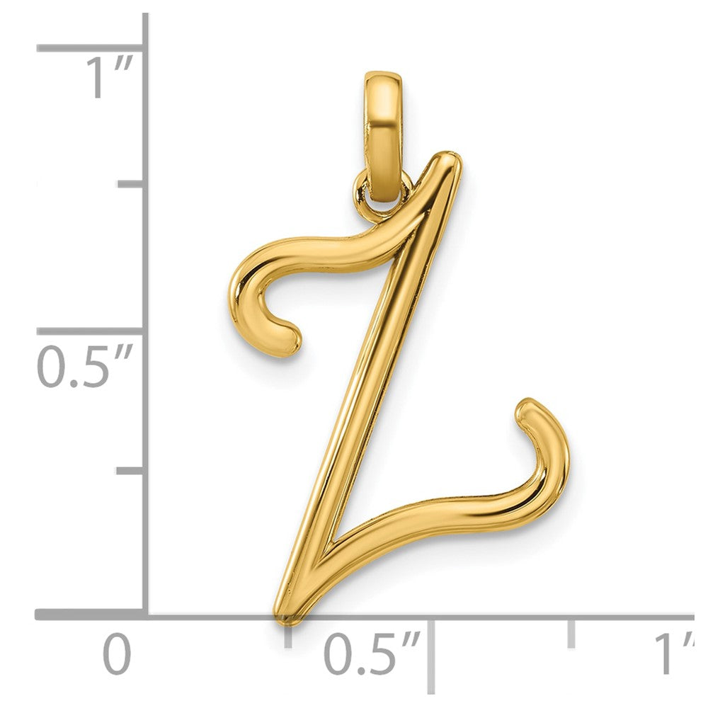 14k Yellow Gold Fancy Letter Z
