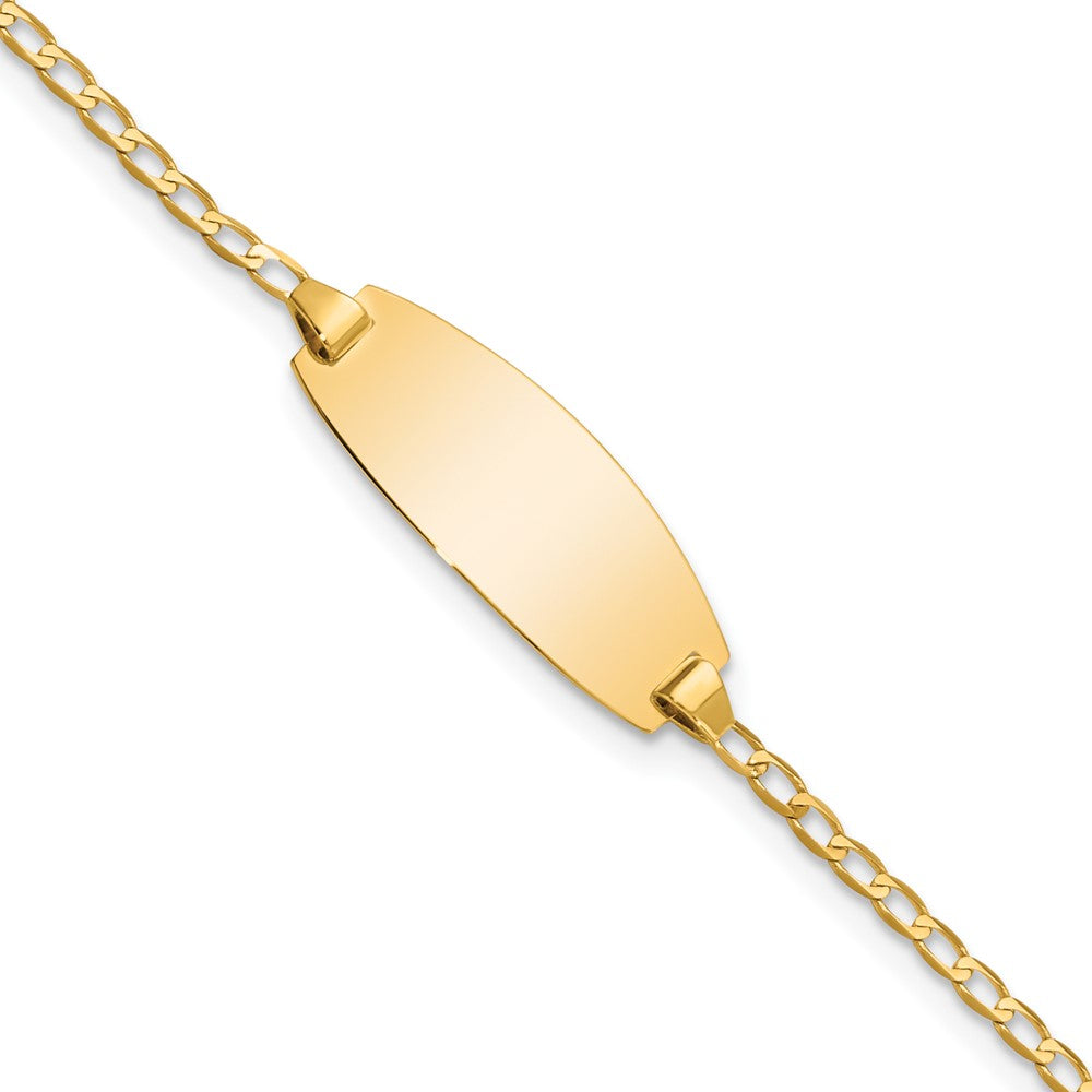 14k Oval Curb ID Bracelet 5.5 inches