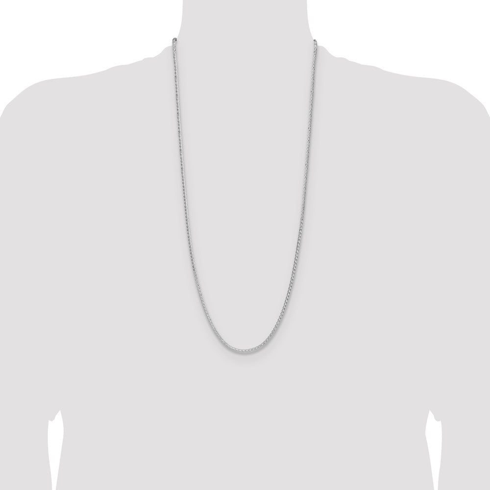 Sterling Silver 2.5mm 8 Sided D/C Double Spiga Chain