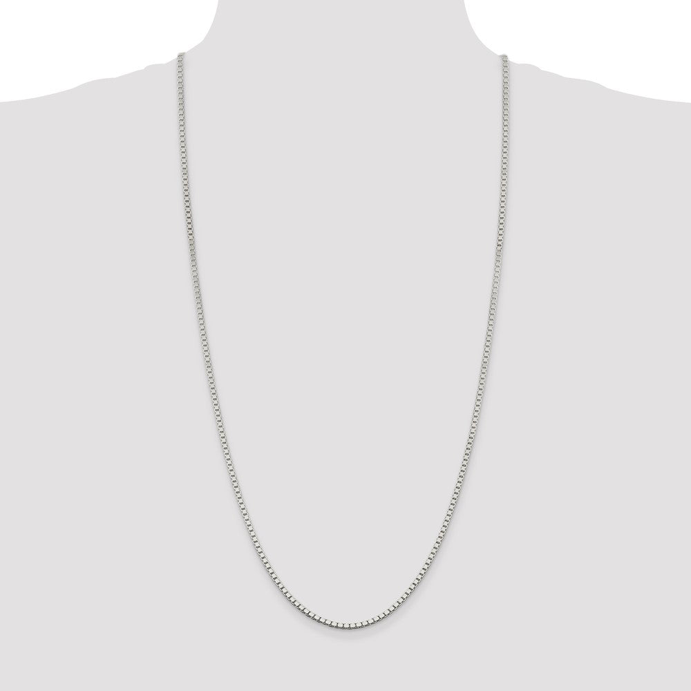 Sterling Silver 2.5mm Box Chain 30 Inches