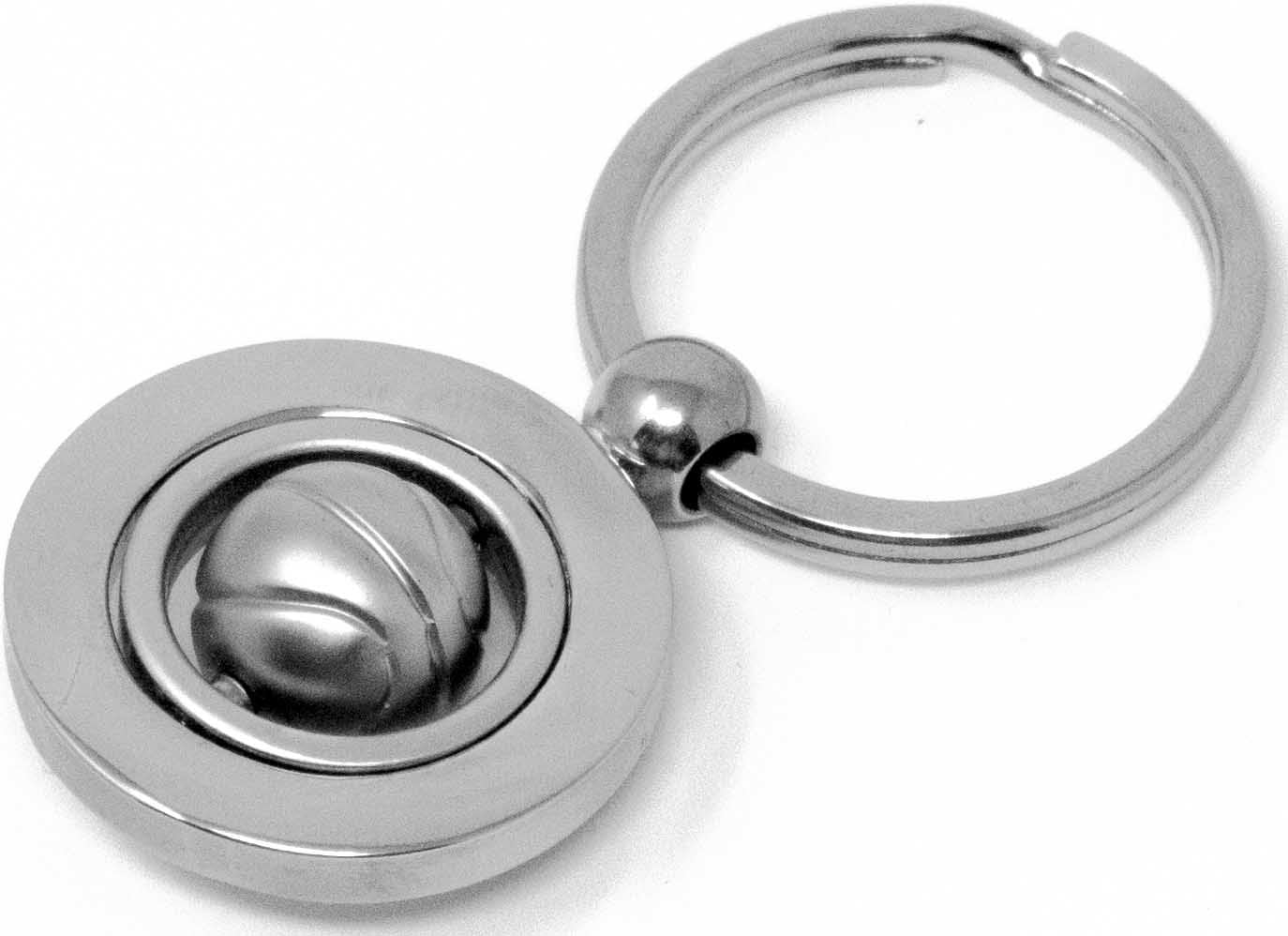 Silver-tone Basketball Key Ring QGM20734