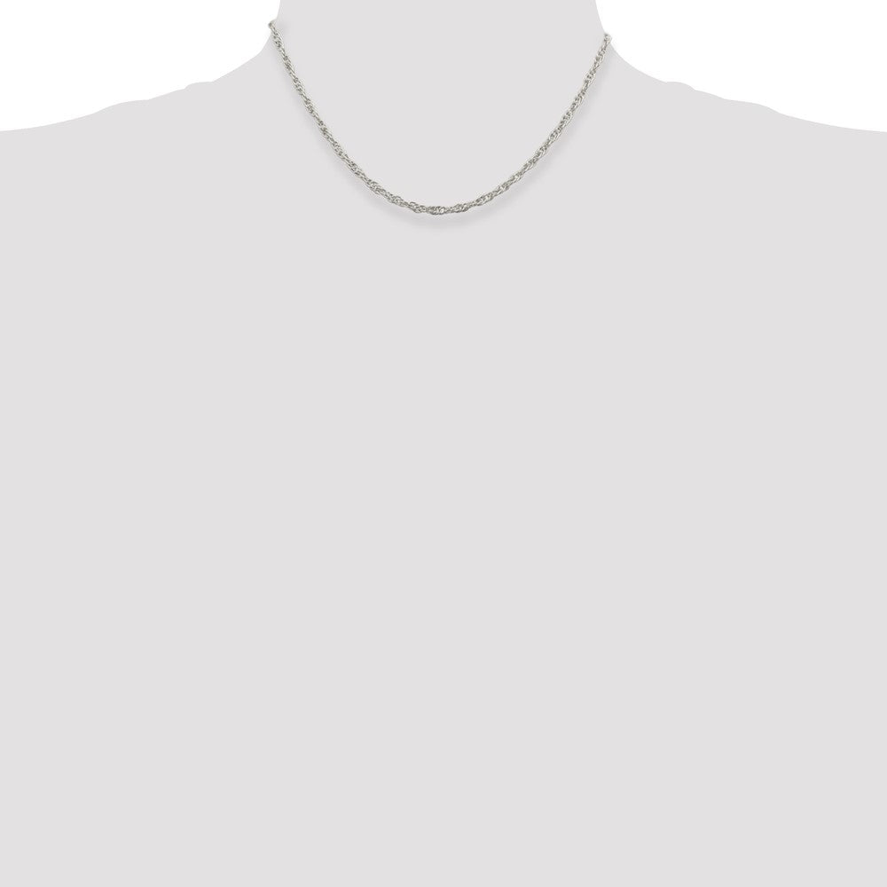 Sterling Silver 2.75mm Loose Rope Chain 16 Inches