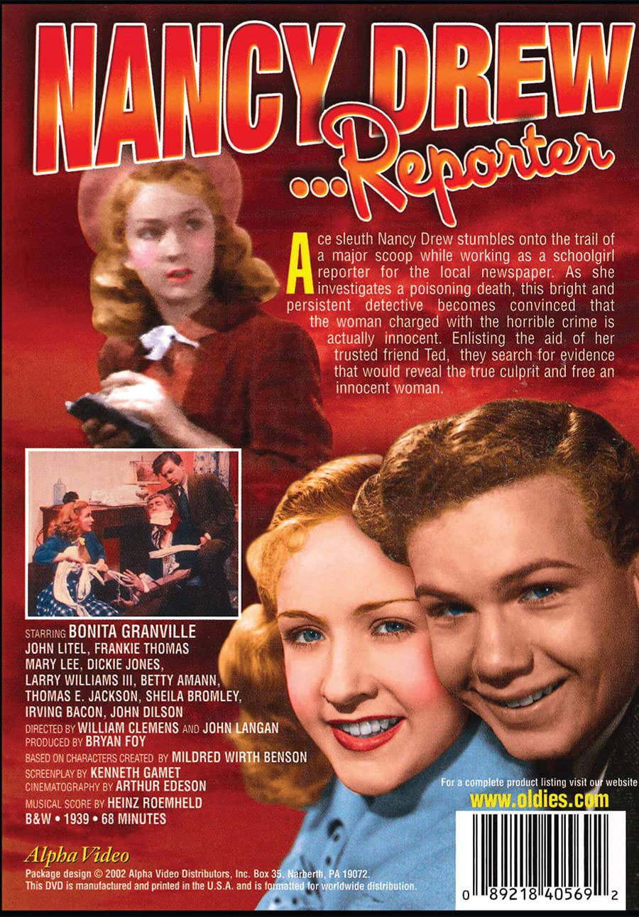 Nancy Drew...Reporter (DVD), Alpha Video, Mystery & Suspense