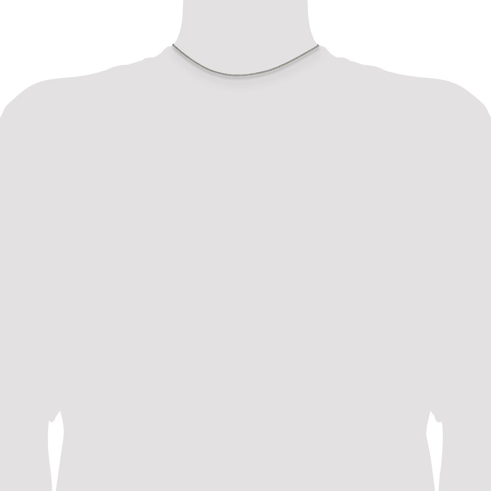 Sterling Silver Rhodium-plated 1.75mm Curb Chain