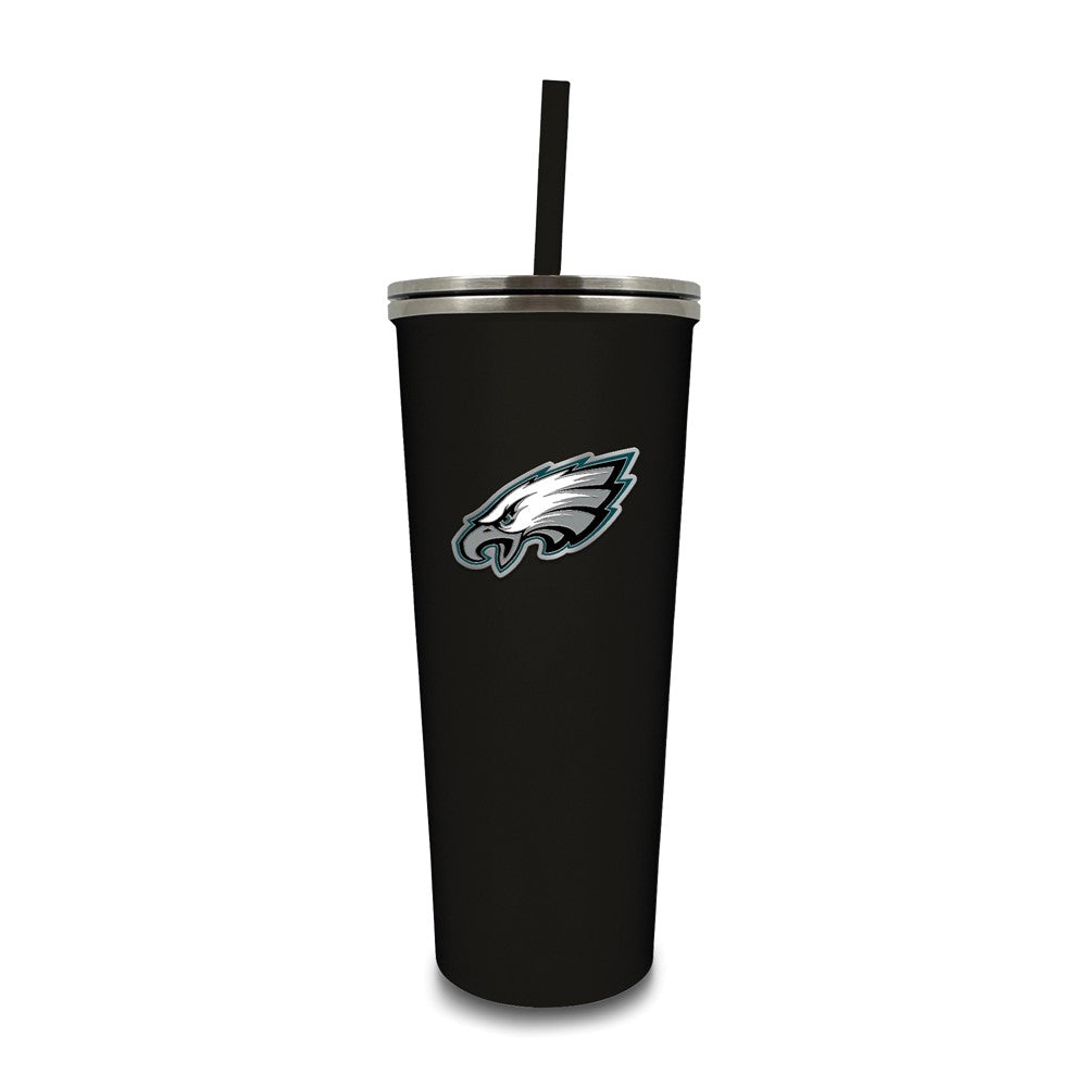 NFL Philadelphia Eagles Stainless Steel 24 ounce Skinny Tumbler with Emblem and Straw