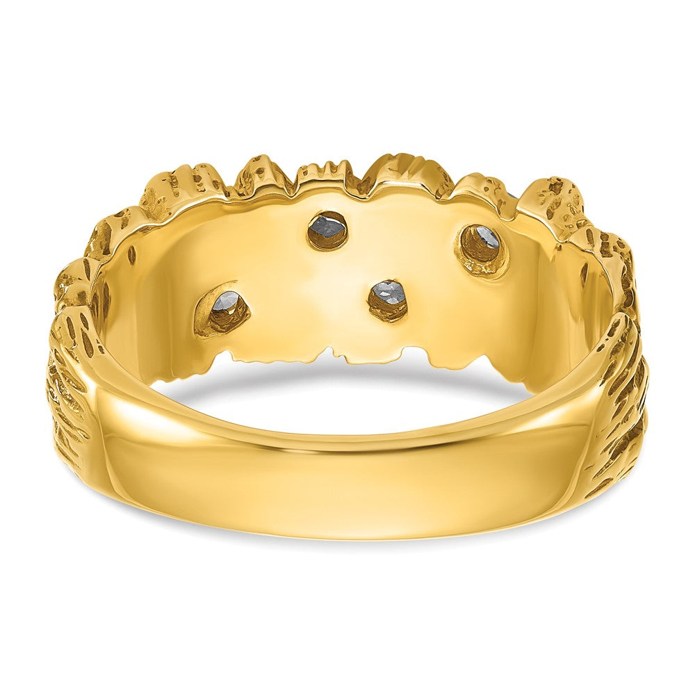 10k IBGoodman Men's Diamond Nugget Complete Ring