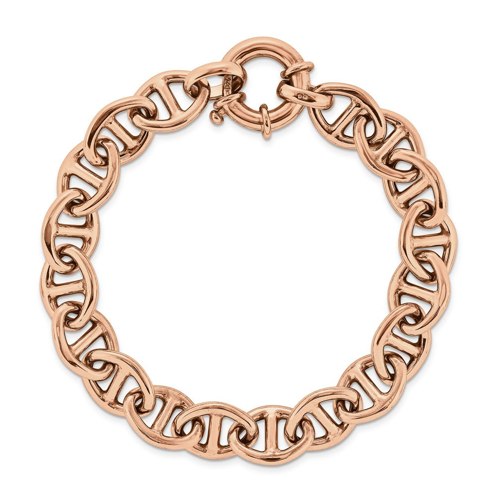 Sterling Silver Classic 7.5 link with spring lock-Rose