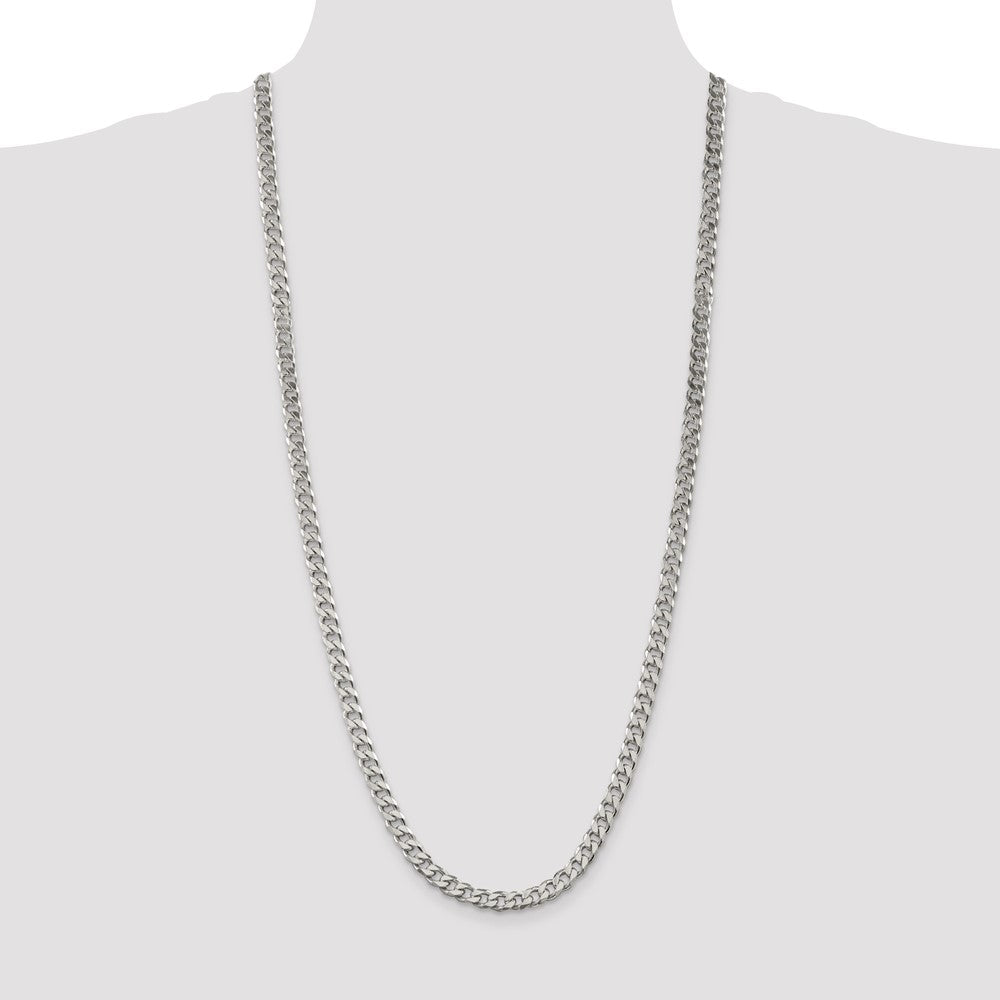 Sterling Silver 6.5mm Curb Chain 30 Inches
