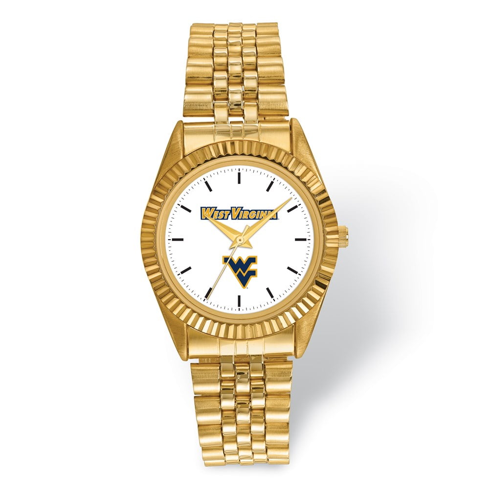 LogoArt West Virginia University Pro Gold-tone Gents Quartz Watch QWVU166