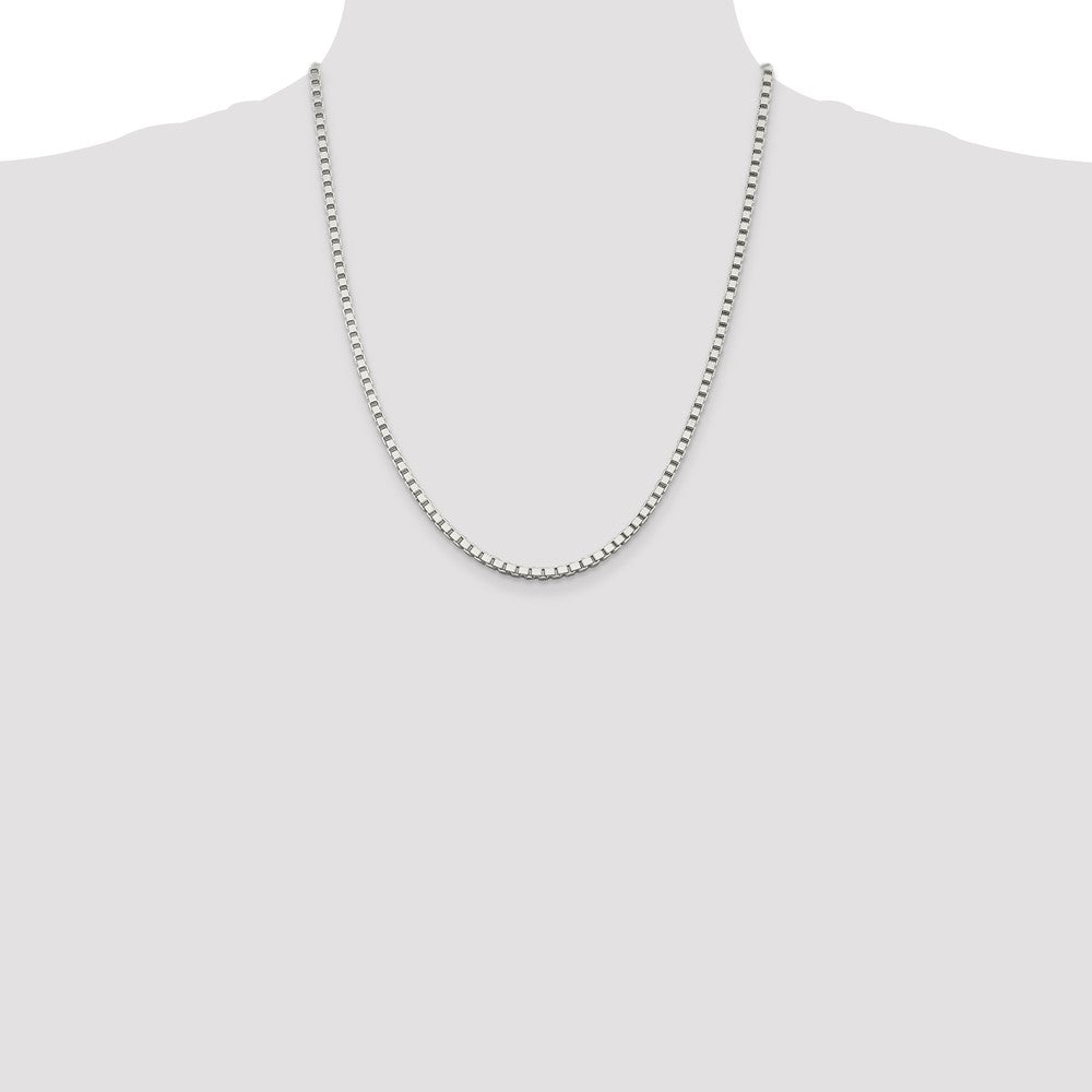 Sterling Silver 3mm Box Chain 22 Inches