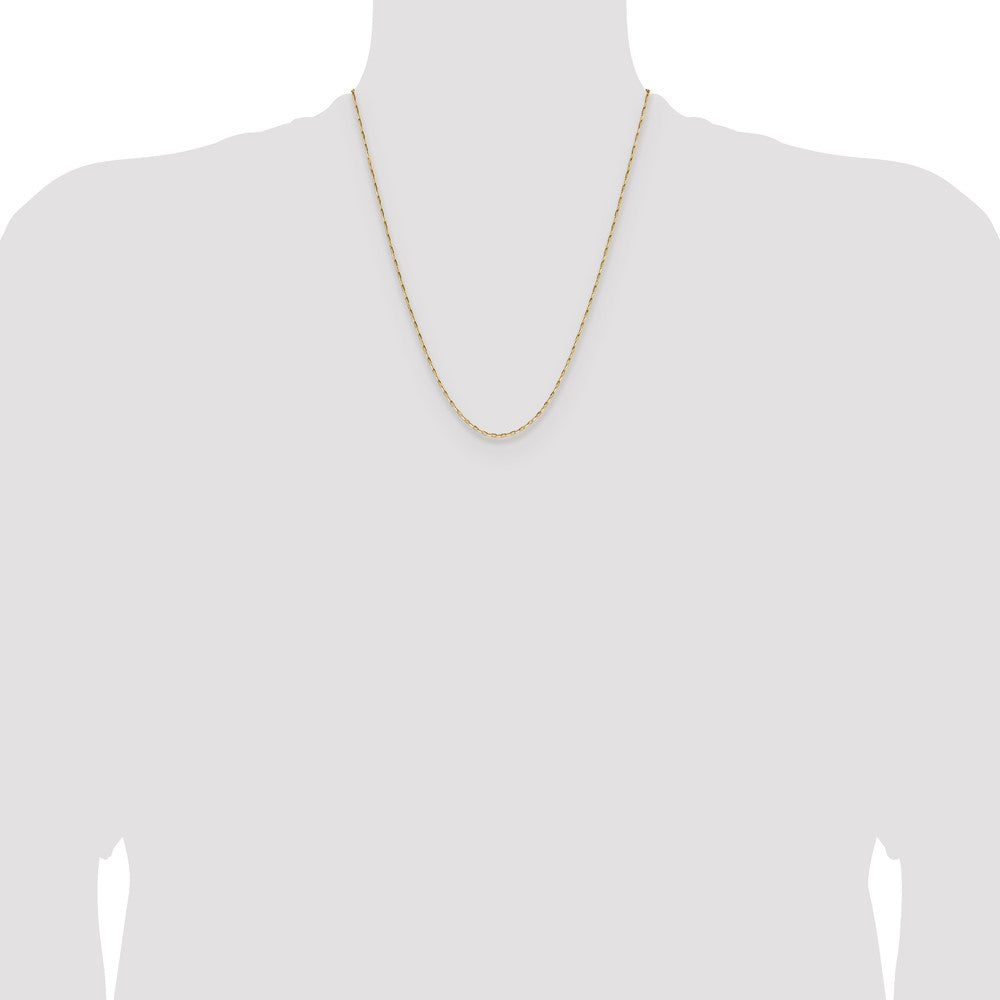 14K 1.4mm D/C Open Long Link Cable Chain