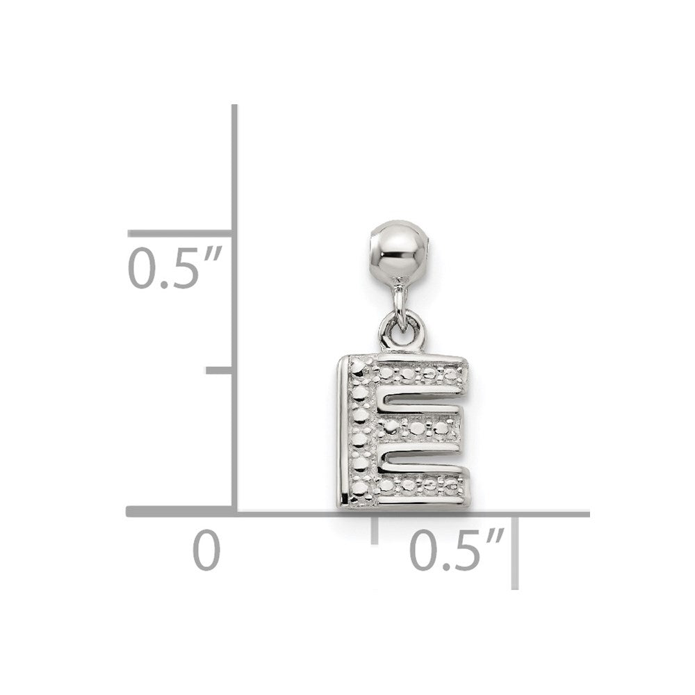 Mio Memento Sterling Silver Letter E Dangle Initial Charm