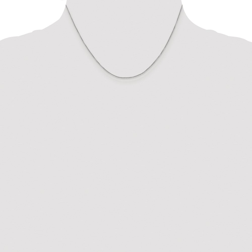 Sterling Silver Rhodium-plated .6mm Box Chain
