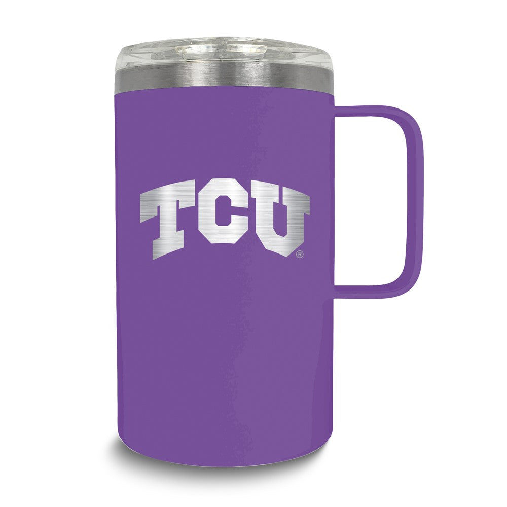Collegiate Texas Christian University Stainless Steel 18 oz. Hustle Mug with Lid