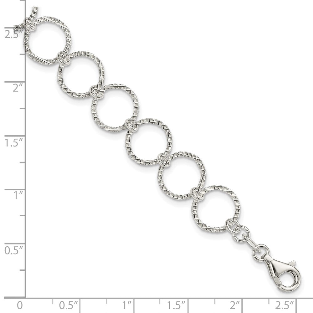 Sterling Silver Fancy Bracelet 7.5 inches