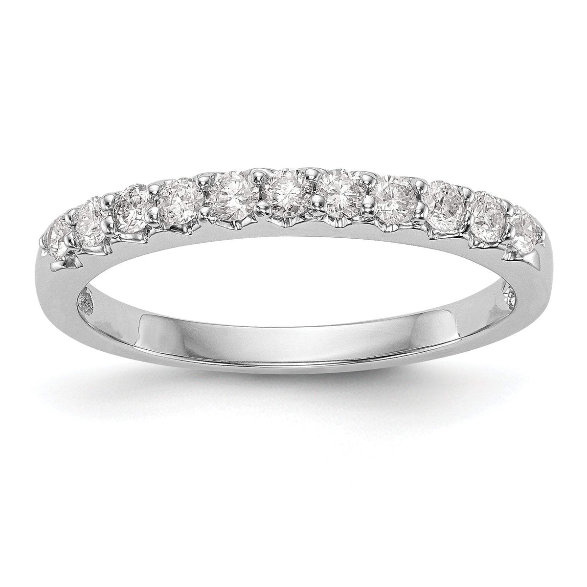 14k White Gold 1/3 carat Lab Grown Diamond VS/SI+ G+ Complete Band