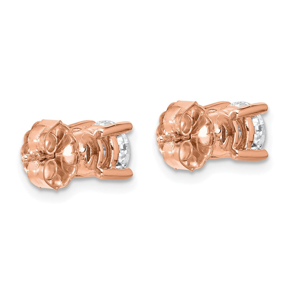 Rose 1 1/2 ctw Lab Grown Diamond VS/SI+ G+ Round 4 Prong Heavy Wt. Stud Earrings