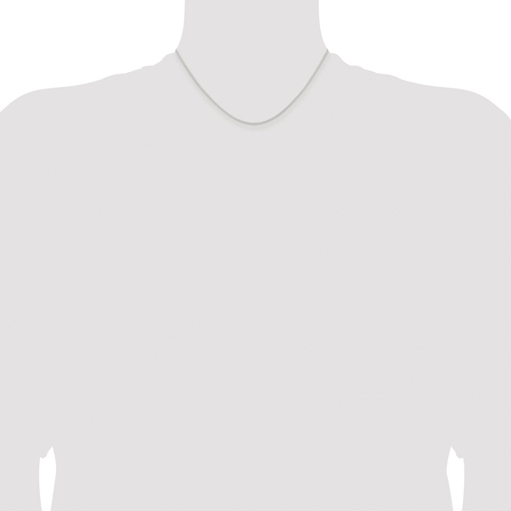 Sterling Silver Rhodium-plated 1mm Round Spiga Chain