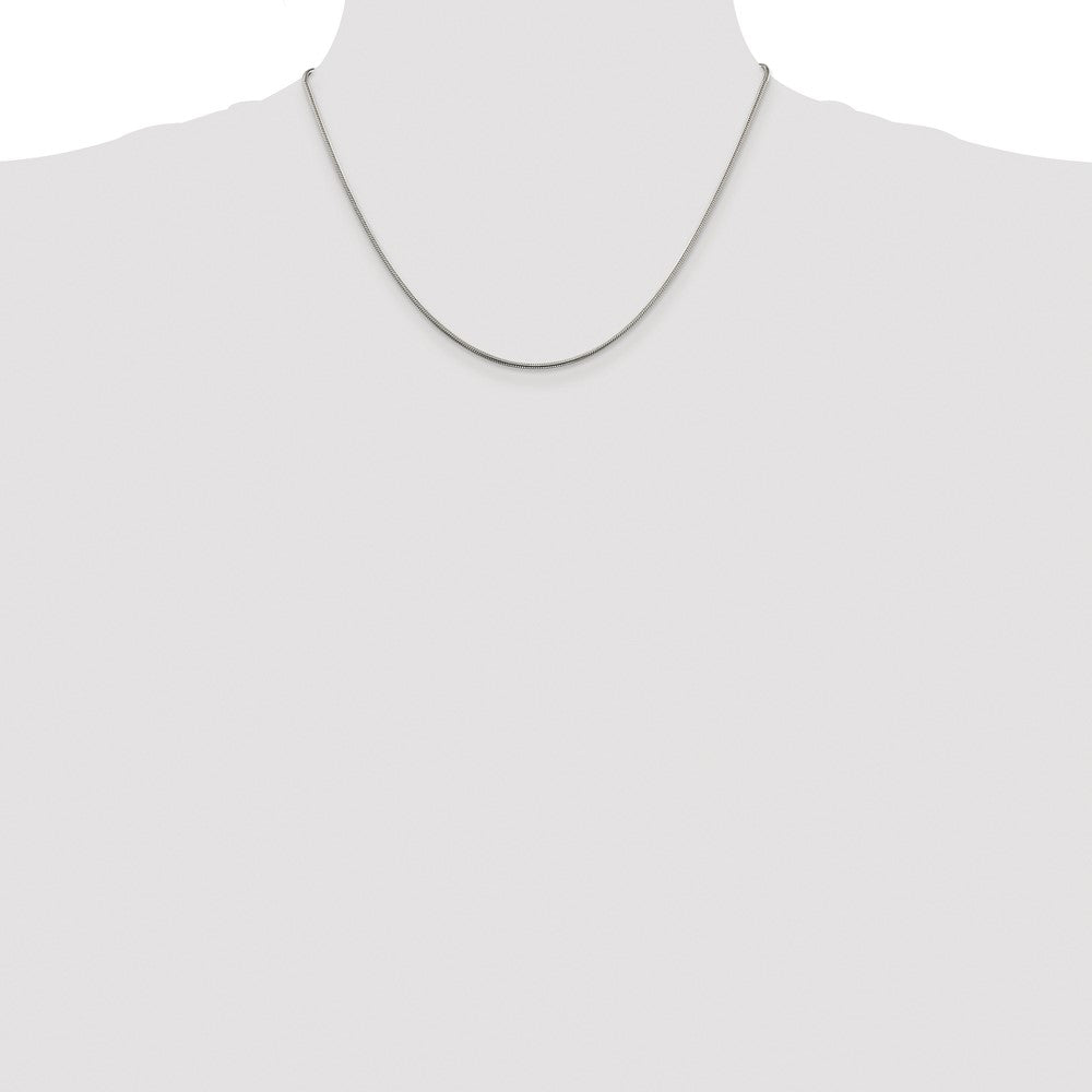Sterling Silver Rhodium-plated 1.5mm Snake Chain