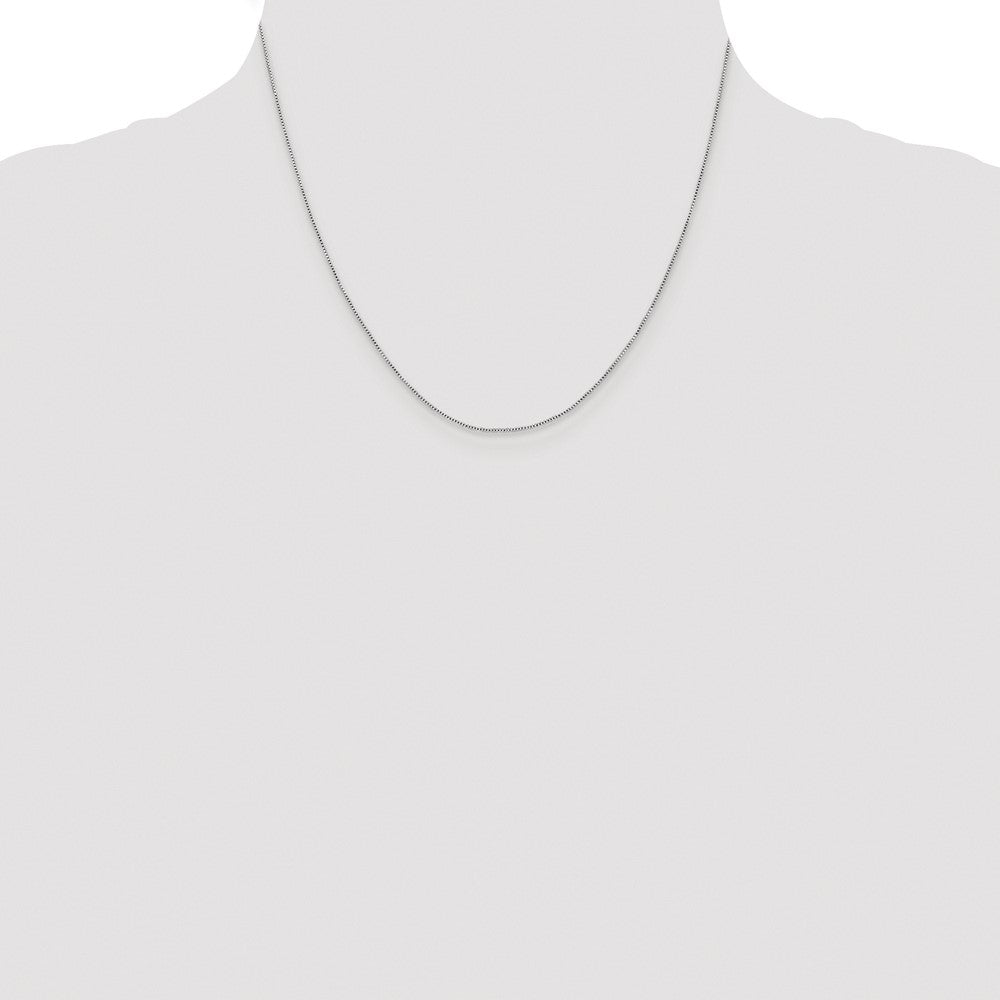 Sterling Silver Rhodium-plated .6mm Box Chain