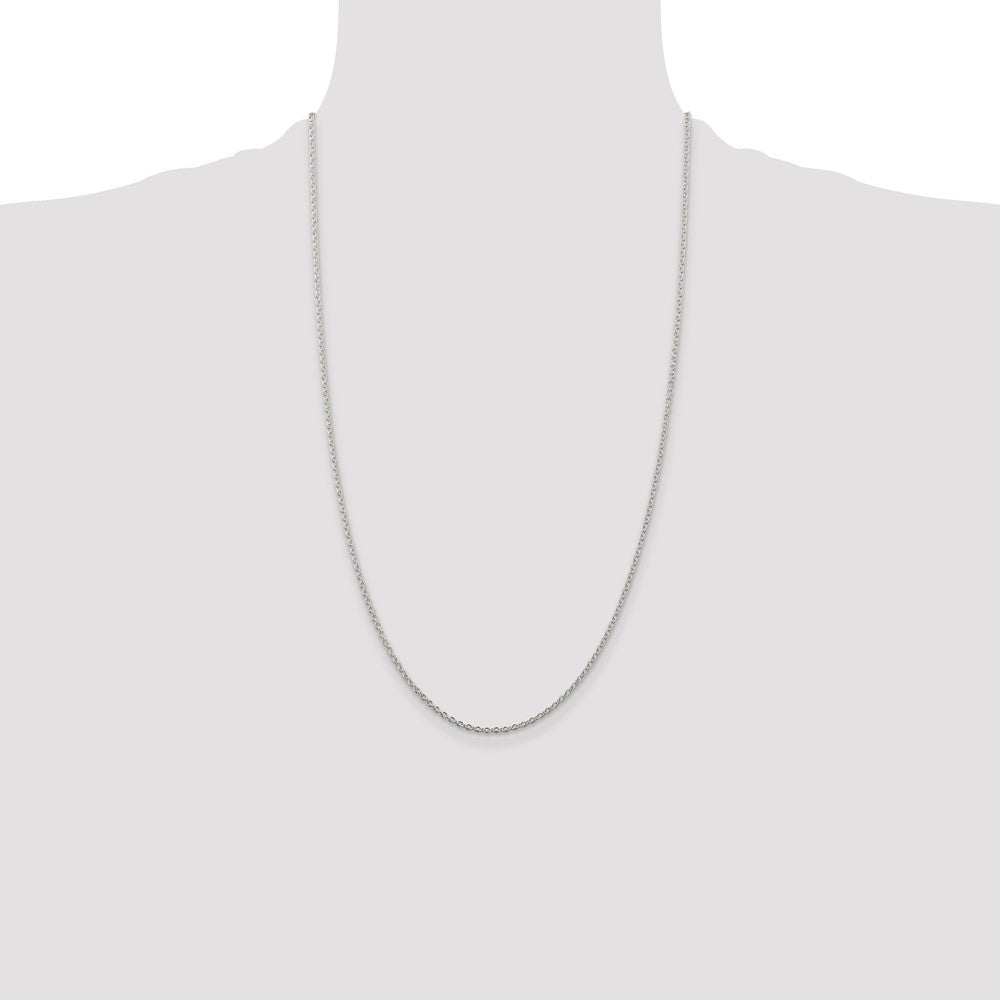 Sterling Silver 1.95mm Cable Chain 26 Inches