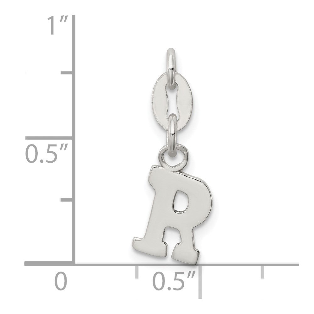 Sterling Silver Letter R Initial Charm