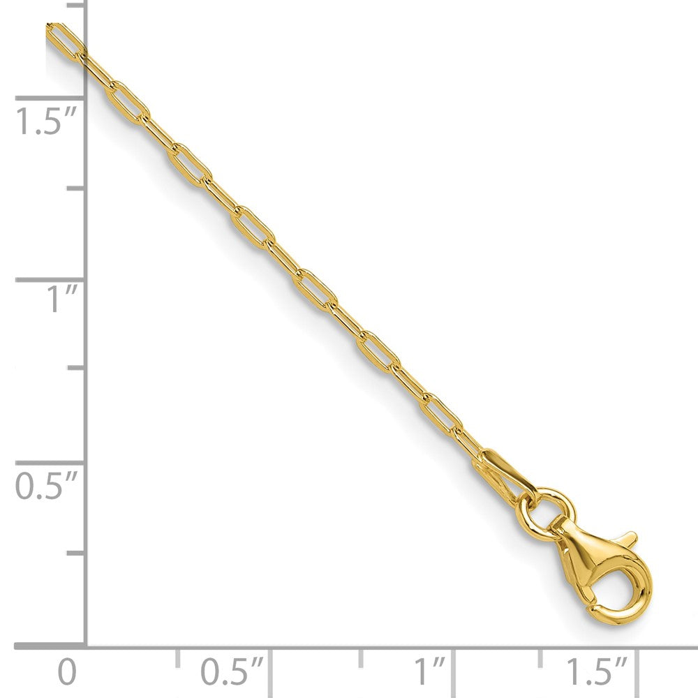 Sterling Silver Gold-tone 1.65mm Paperclip Link 16in w/2in ext Necklace