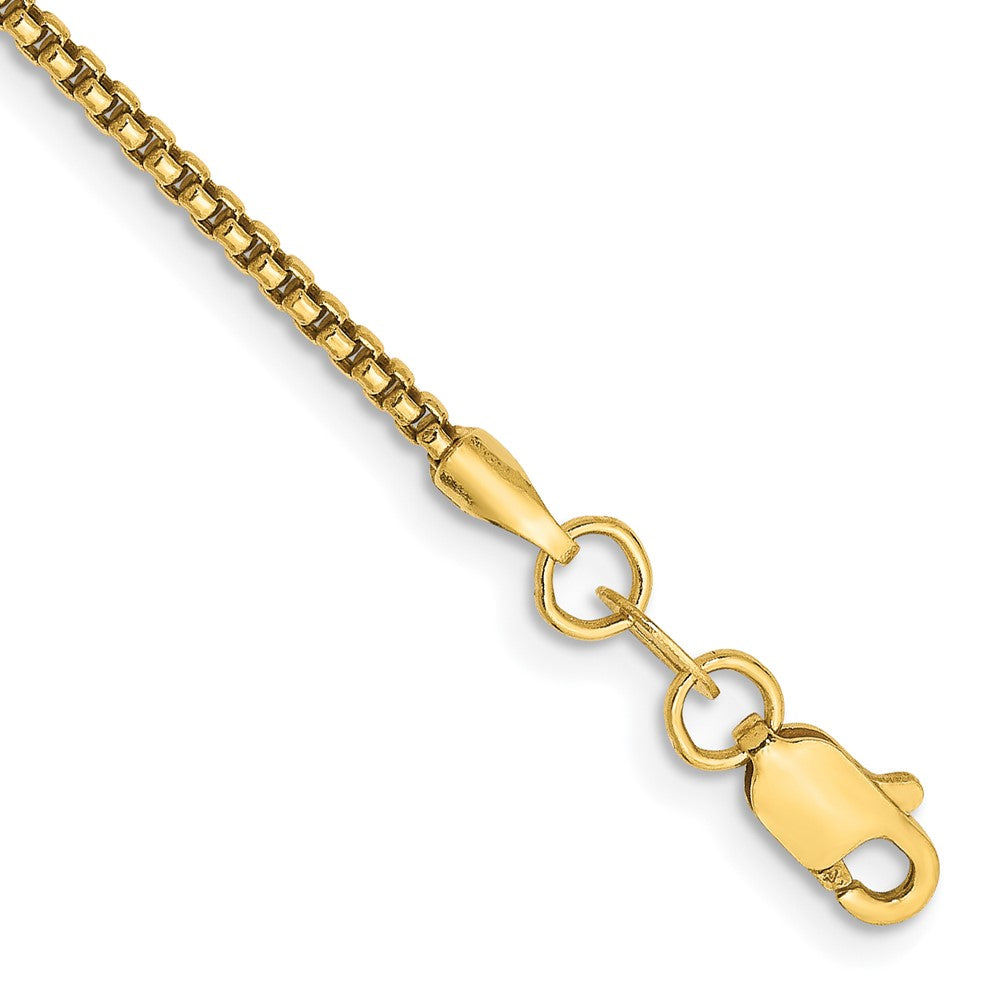14K 8 inch 1.5mm Semi-Solid Round Box with Lobster Clasp Bracelet 8 inches