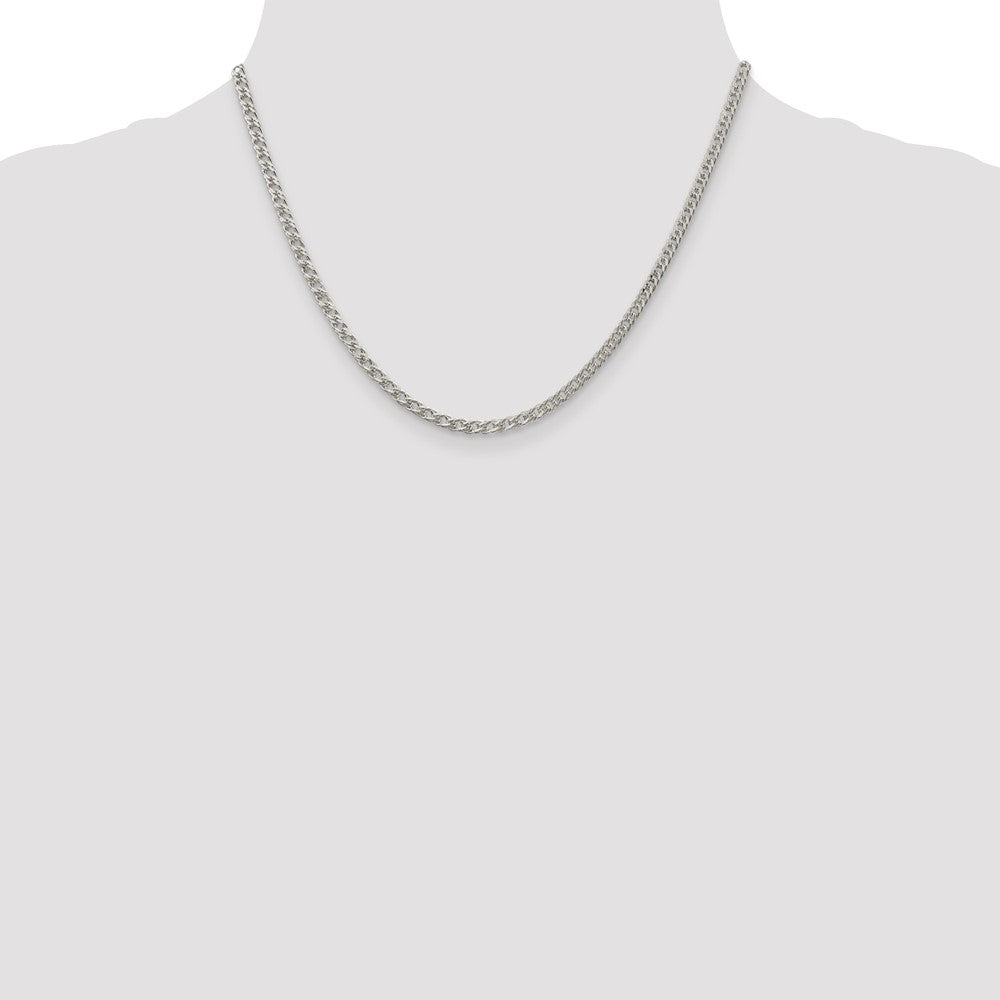 Sterling Silver 3.3mm Rambo Chain 18 Inches