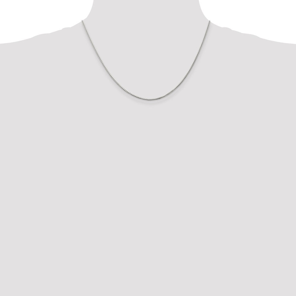 Sterling Silver 1.25mm Box Chain 18 Inches