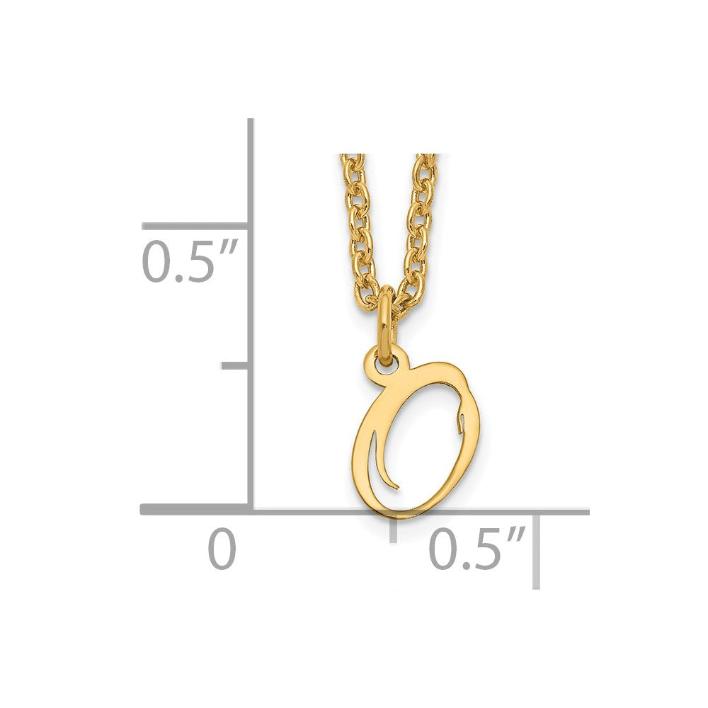 Sterling Silver Gold-plated Letter O Initial Necklace