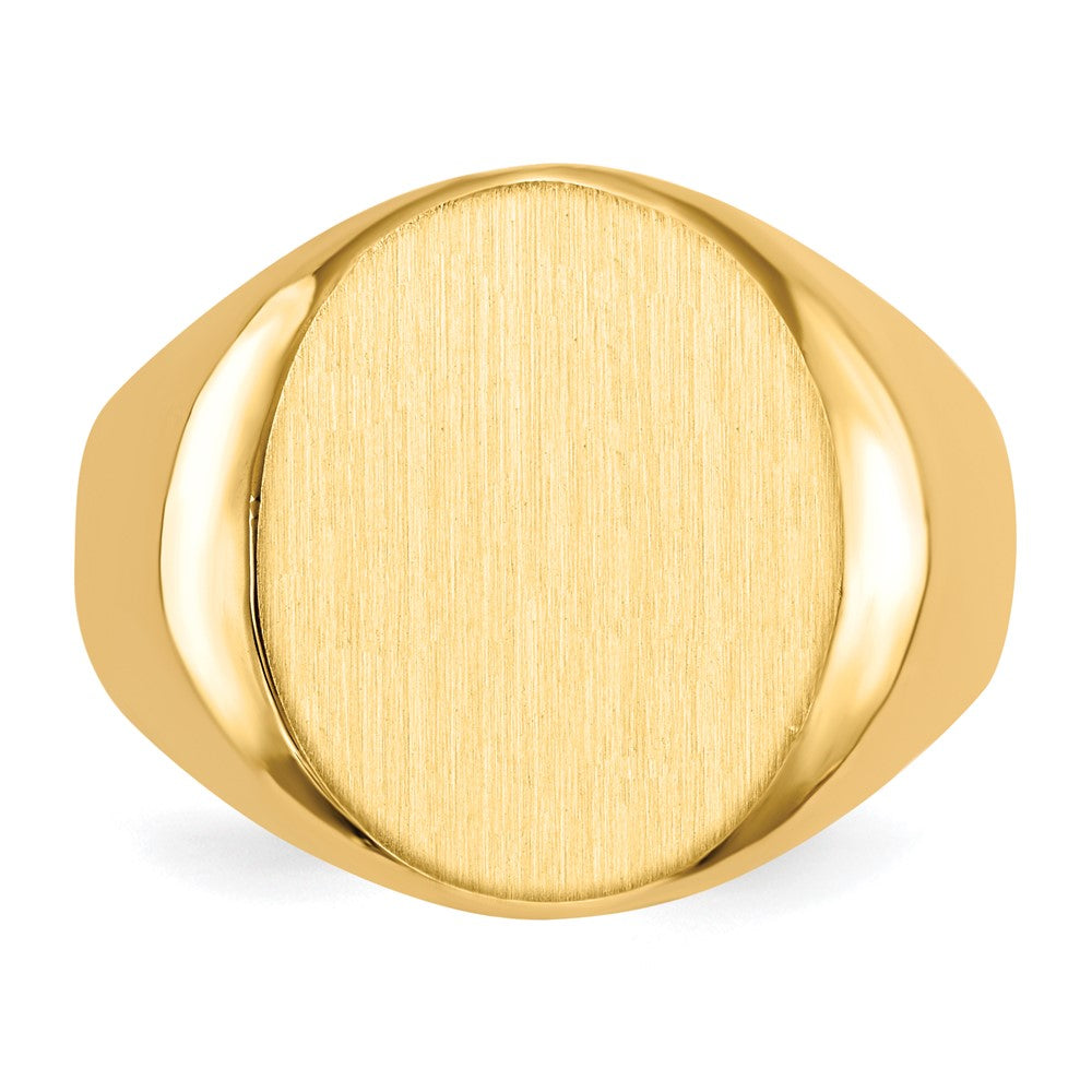 10kY 17.5x14.5mm Closed Back Men's Signet Ring