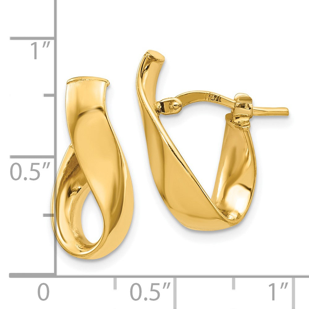 14K 5mm High Polished Hoop Earrings