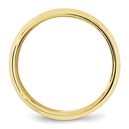 10k Yellow Gold 7mm Beveled Edge Comfort Fit Wedding Band Size 8.5