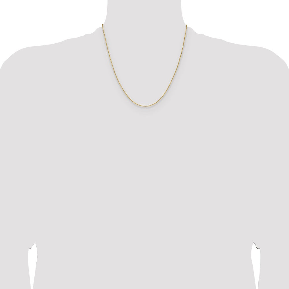 14K 1.25mm D/C Round Cable Chain