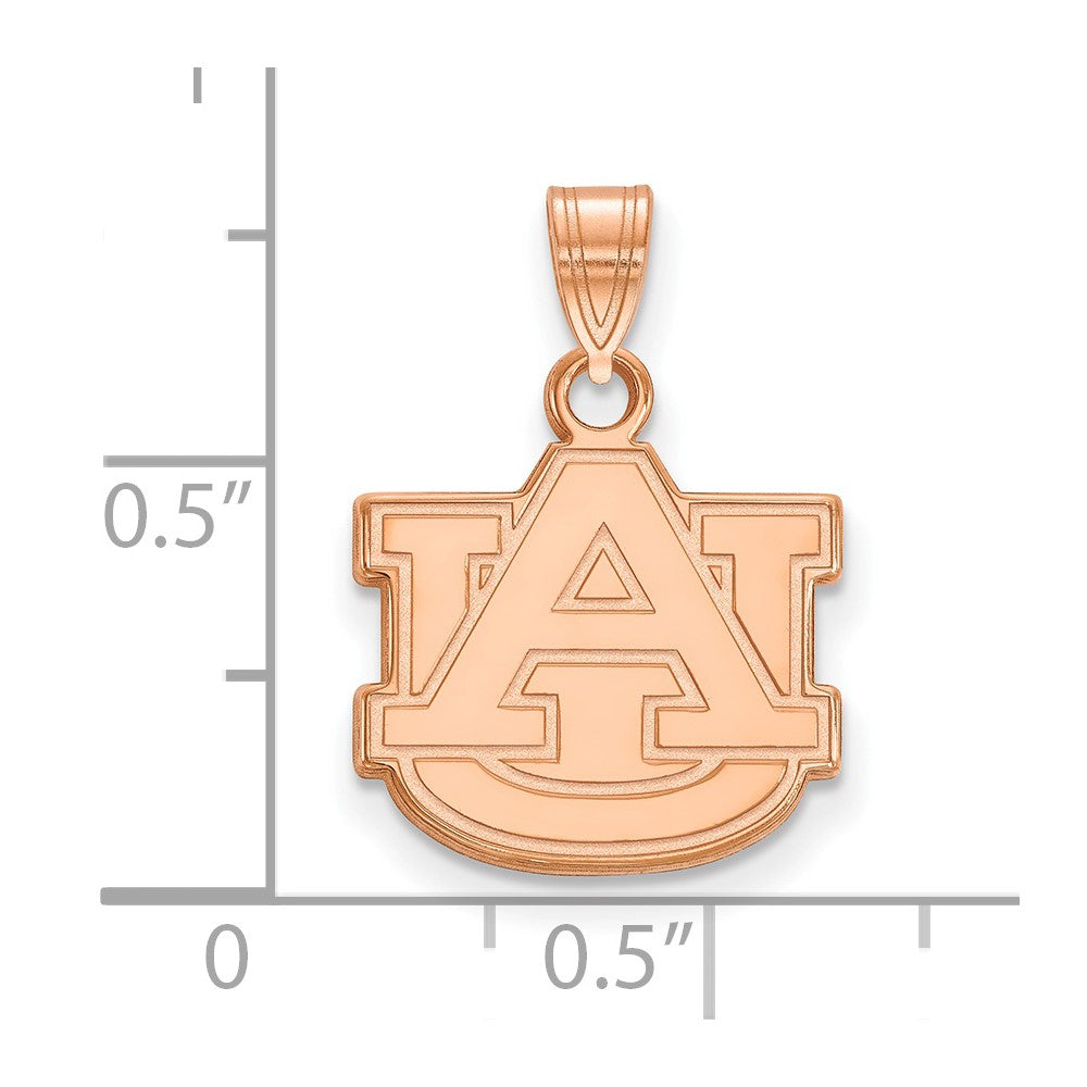 14k Rose Gold LogoArt Auburn University A-U Small Pendant