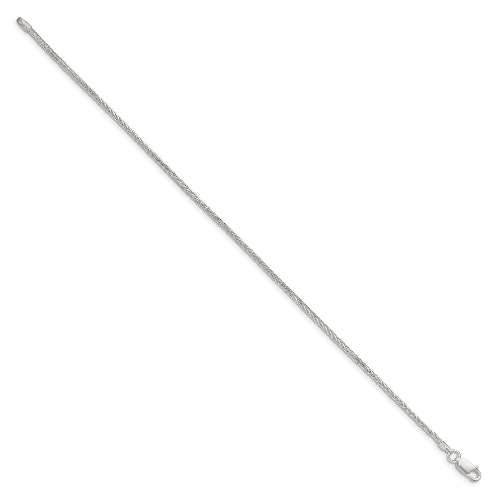 Sterling Silver 1.45mm Diamond-cut Round Spiga Chain 7 inches