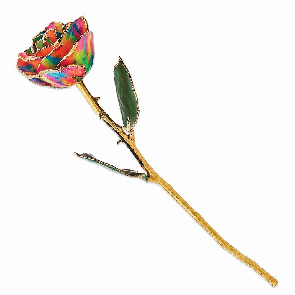 24k Gold Plated Paradise Neon Tie Dyed Rose