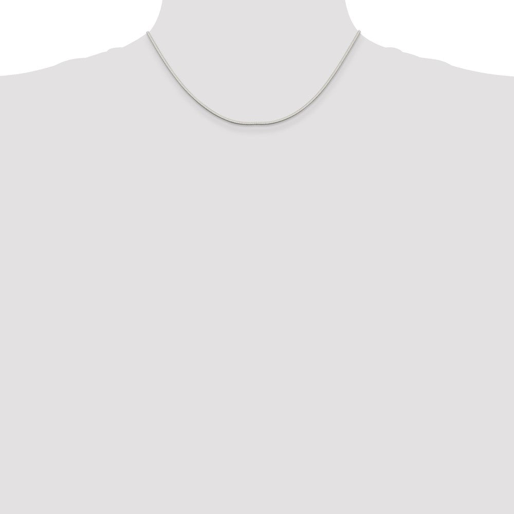 Sterling Silver 1.35mm Octagonal Snake Chain 16 Inches