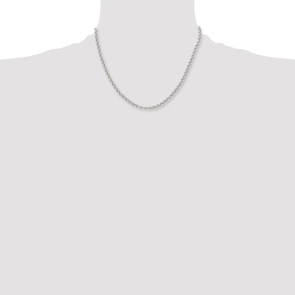 Stainless Steel Polished 3.9mm 18in Rolo Chain