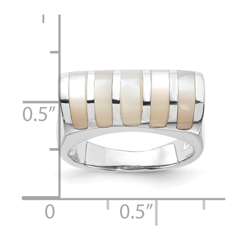 Sterling Silver Mother of Pearl Ring